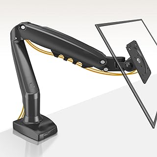 Monitor Stand Mount, Adjustable Monitor Desk Mount Long Double Gas Spring Arm, Monitor Stands for 1 Monitors, for 17 to 30 Inch PC Monitor for ASUS, for Acer, for Samsung, for LG, for HP