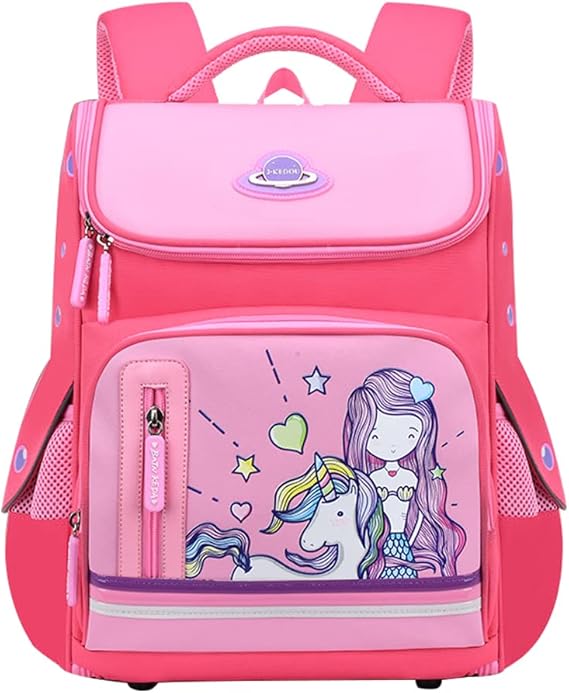 Amazon Co Jp Fuwamiao 子供リュック バッグ 幼稚園 小学生 低学年 入学 男の子 女の子 リュックサック 軽量 大容量 幼稚園 通園 入園 遠足 お祝い プレゼント ピンク シューズ バッグ