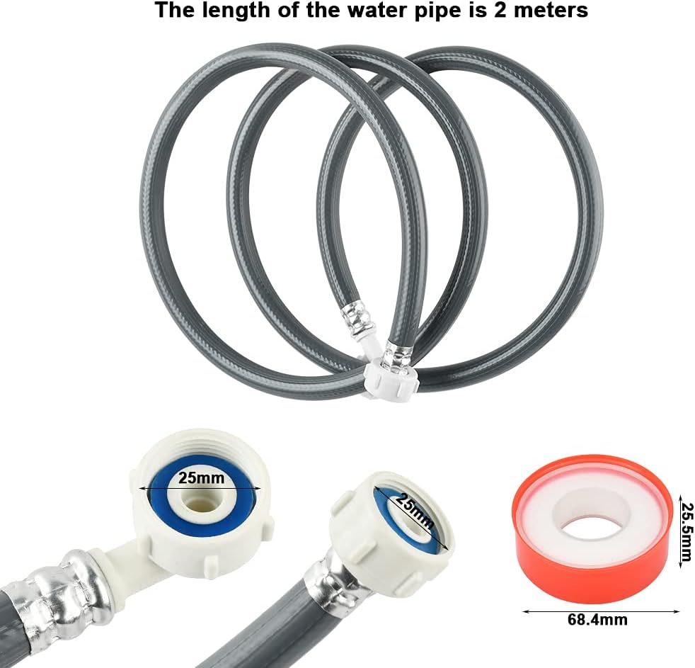 2m Inlet Hose Extension,Hose Water Hose Extension,3/4 Inch Angle