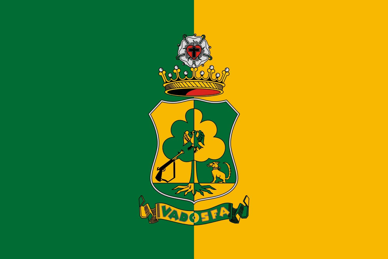 Drapeau large Vadosfa officiel de la commune hongroise en tissu résistant