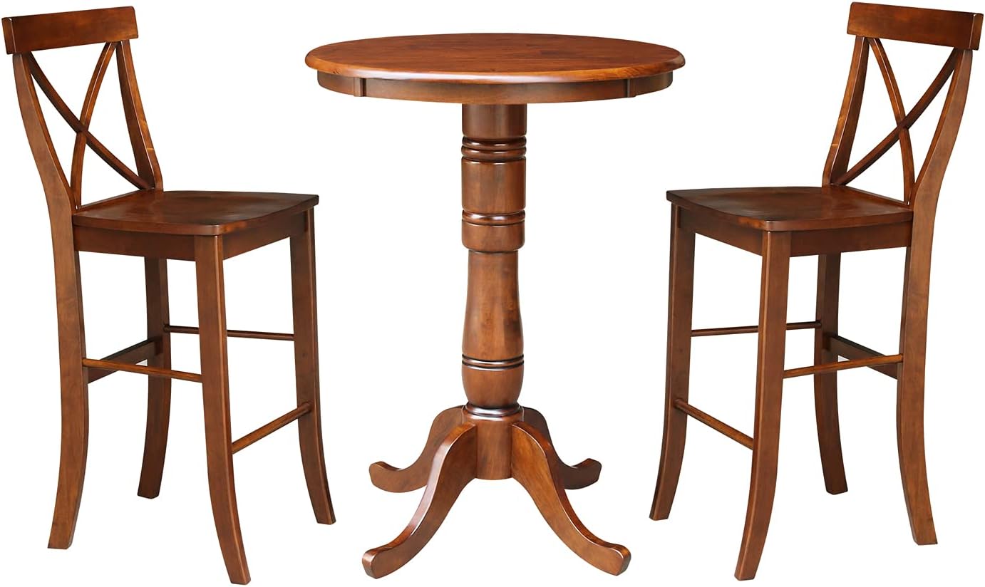 International Concepts 30" Round Pedestals 2 Bar Height