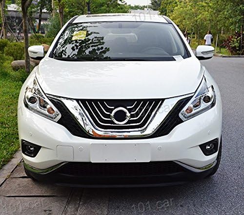 KAITIAN 1pcs ABS Chrome Car Front Center Grill Grille Cover Trim Molding Trim Molding Strip Decorative Emblems for Nissan Murano 2015 2016 2017 2018