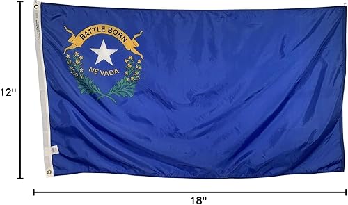 Miniatura 7 de Bandera del estado de Nevada de 2 x 3 pies, nailon para todo tipo de clima y costuras reforzadas para el extremo de la mosca, fabricado en Estados