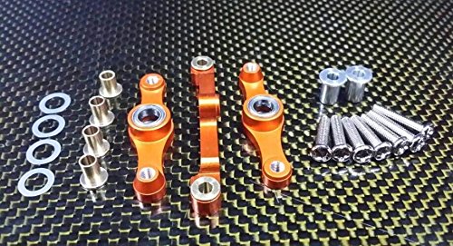 GPM Tamiya TT-01 & TT-01D Aluminum Steering Assembly With Bearings - 1 Set Orange