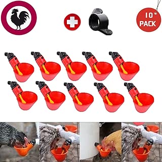 Poultry Waterer Chicken Water Cups Plastic Backyards Chicken Waterer Drinking Cups Bowls,Float Style Gravity Feed Waterers - coolthings.us