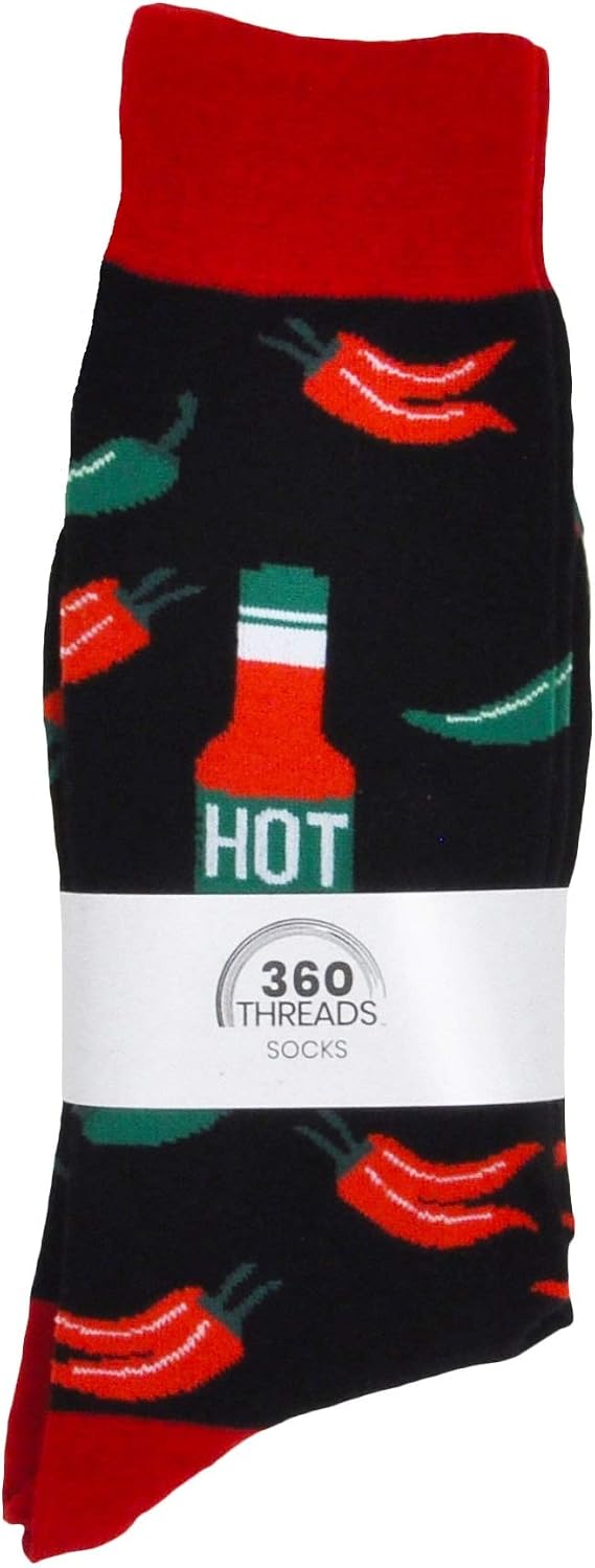 Men Novelty Socks 2 Pair Set - Halloween Christmas Holiday Food image 2