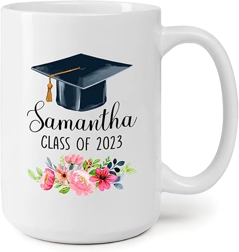 Vista 27 de And So The Adventure Begins - Taza de graduación personalizada, taza de graduación personalizada con nombre, regalos de graduación, taza de clase