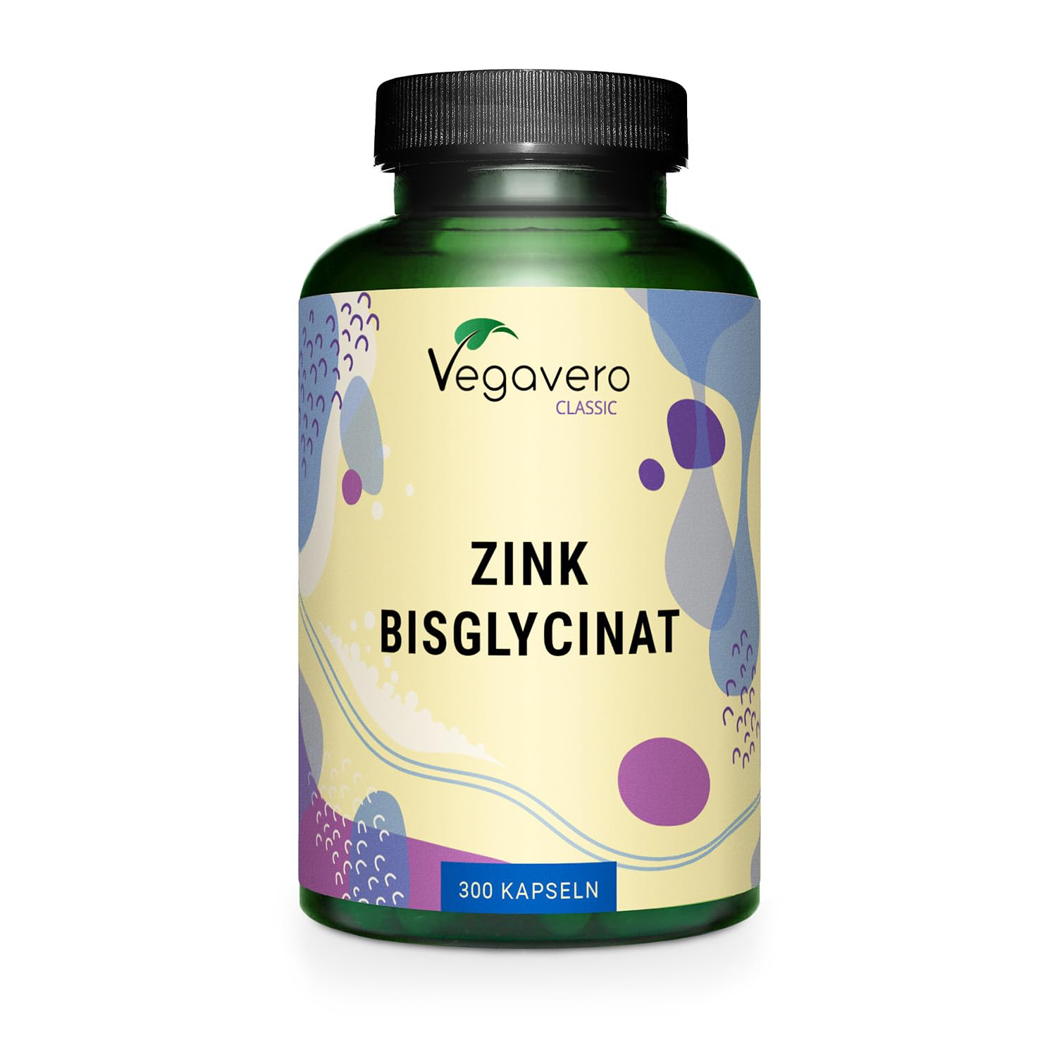 Zink Bisglycinate Kapseln Hochdosiert | 25 mg | Laborgeprüft & Vegan | 300 Kapseln | Vegavero (Packung mit 2)