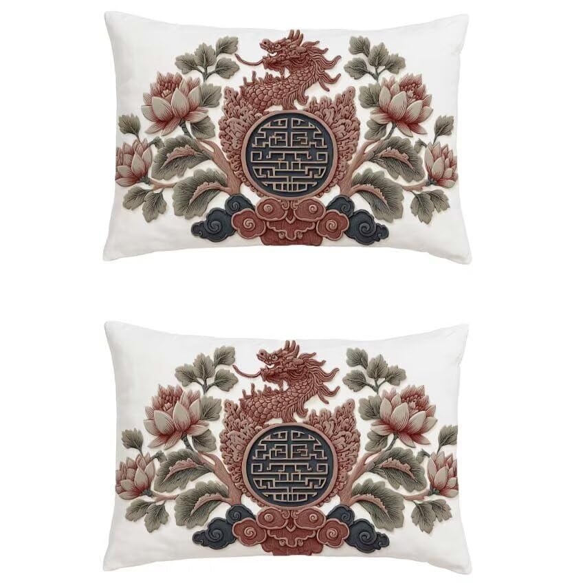 Housse de coussin 60x80cm rose imperméable pour protéger et embellir vos coussins usés