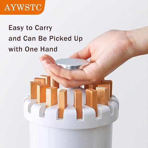 Miniatura 4 de Tendedero de secado de ropa con trípode, plegable, para el hogar, con 16 brazos de secado de madera para balcones, lavandería, dormitorios