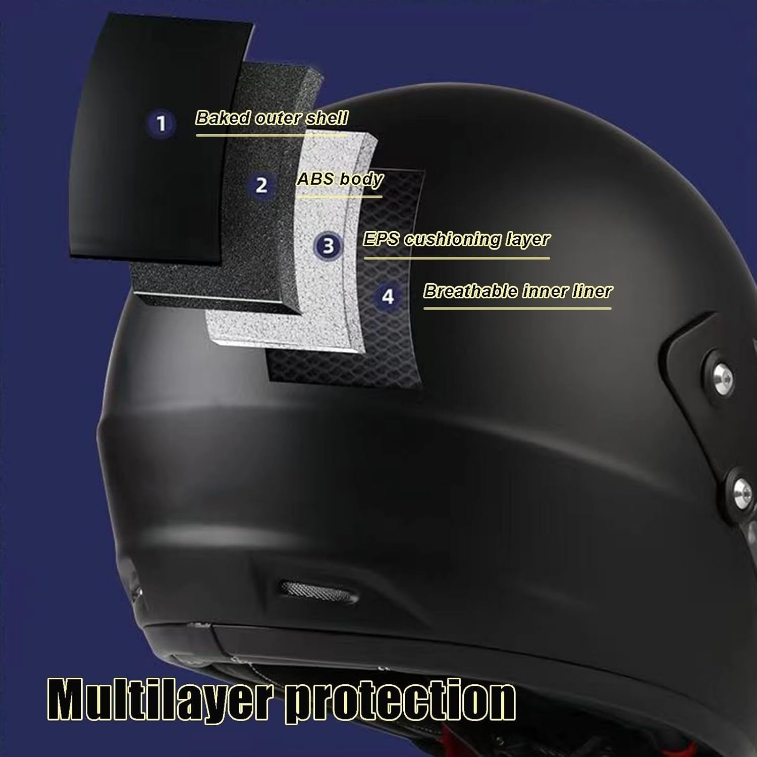 Kask szczękowy z Bluetooth, zintegrowany kask motocyklowy z podwójnym wizjerem, certyfikat ECE, kask integralny, z wbudowanym mikrofonem F3, rozmiar XXL = 63-64 cm