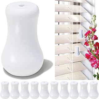 10pcs White Plastic Cord Tassel, Blind Pull Cord Knobs for Blinds or Shades