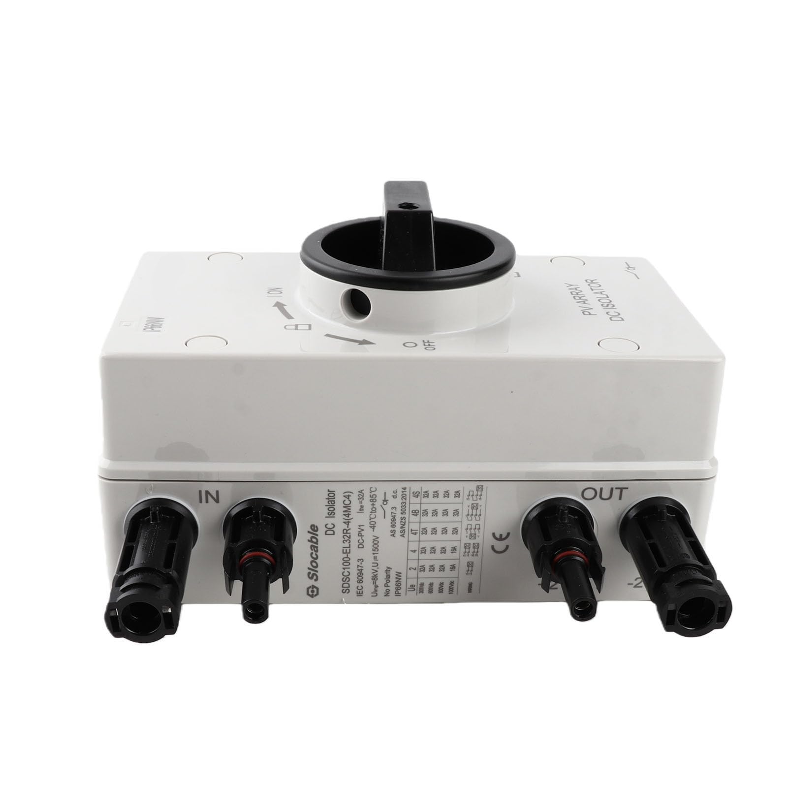 Jiawu Interruptor de Desconexión Solar, 1000V CC 32A, IP66 a Prueba de