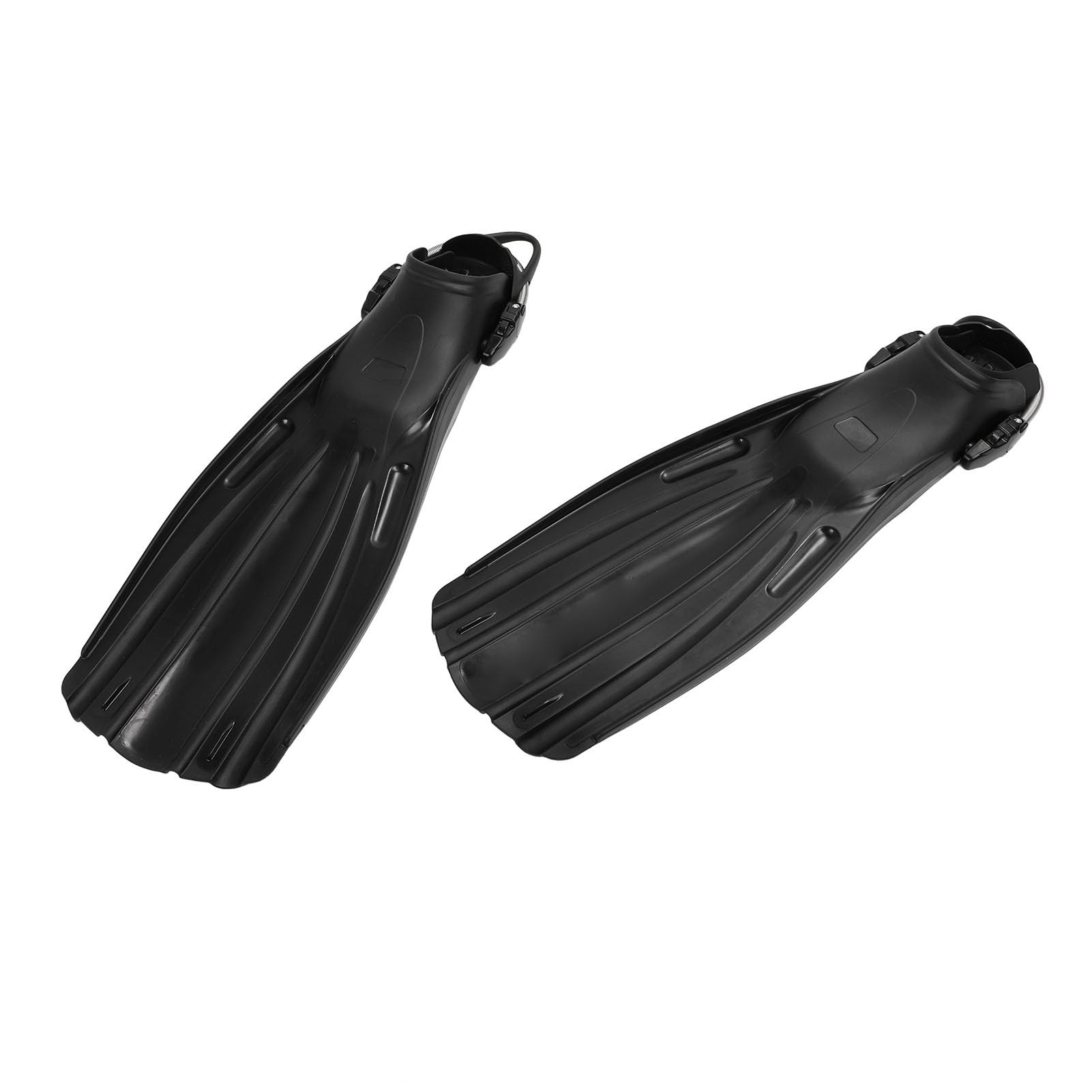 Aleta de pie de buceo Aleta de pie de snorkel Aletas de snorkel ajustables Diseño ergonómico para natación Apnea Negro 2 piezas