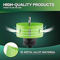 Vista 4 de CSOOM Broca de sierra bimetálica mejorada, cortador de perforación, ideal para plástico, madera, madera contrachapada, láminas de acero finas