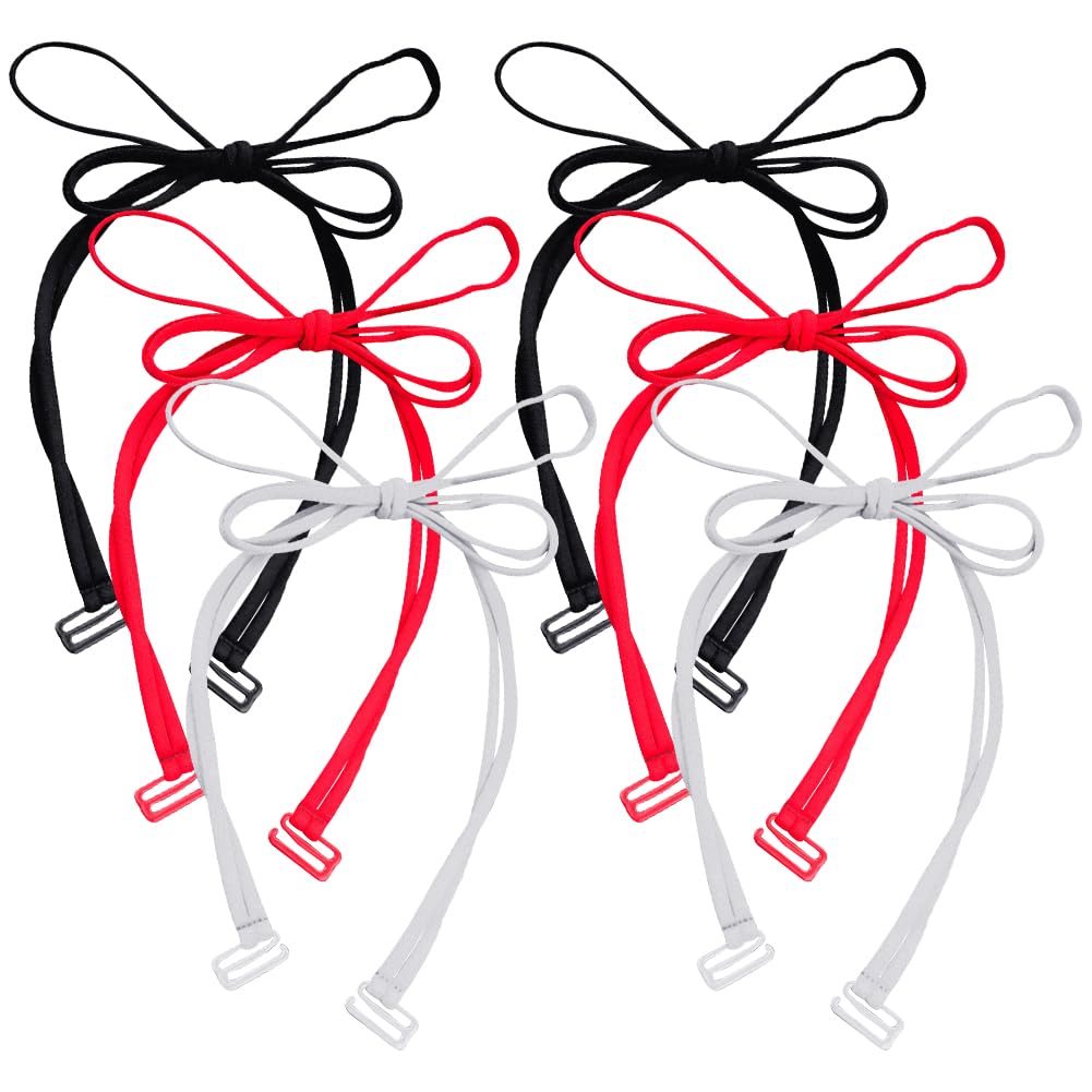 JIHUOO Lot de 3 paires de bretelles de soutien-gorge à licou de rechange pour maillot de bain - Bretelles de soutien-gorge décoratives réglables et bretelles de lingerie amovibles pour femmes et
