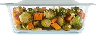 Pyrex 8x8 Deep Glass Baking Dish with Plastic Lid, Deep Casserole Dish