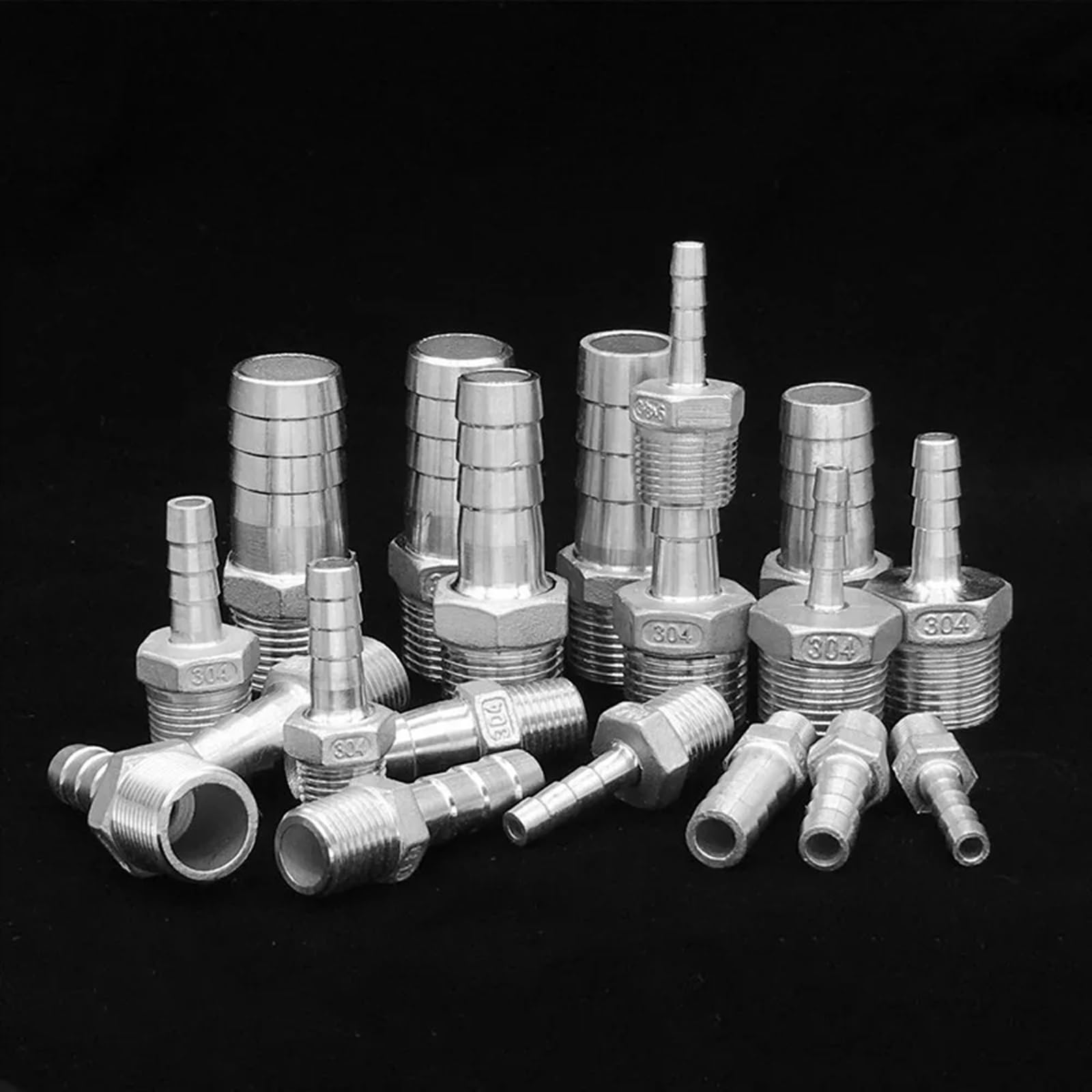 1/8 Zoll 1/4 Zoll 3/8 Zoll 1/2 Zoll 3/4 Zoll 1 Zoll männlich 6 8 10 12 13 15 16 19 20 25 32 mm Schlauchanschluss 304 Edelstahl-Schlauchkupplung(32mm,5 PCS_1")
