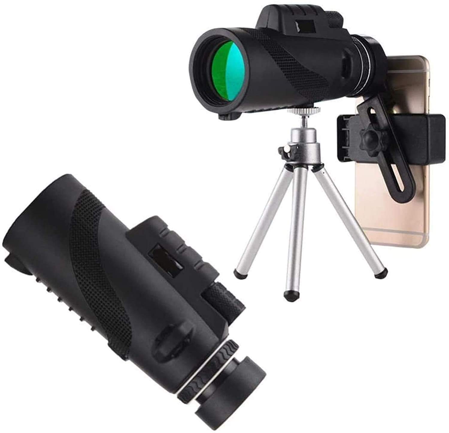 Monocular para teléfono móvil visión Nocturna monocular Profesional de Mano HD para Exteriores para Caza Senderismo, monocular 40x60 -