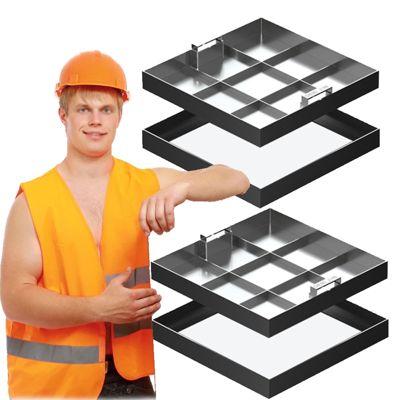 GJMSSMY Recessed Manhole Cover square lid landscaping cover utility inspection lid block paving underground
