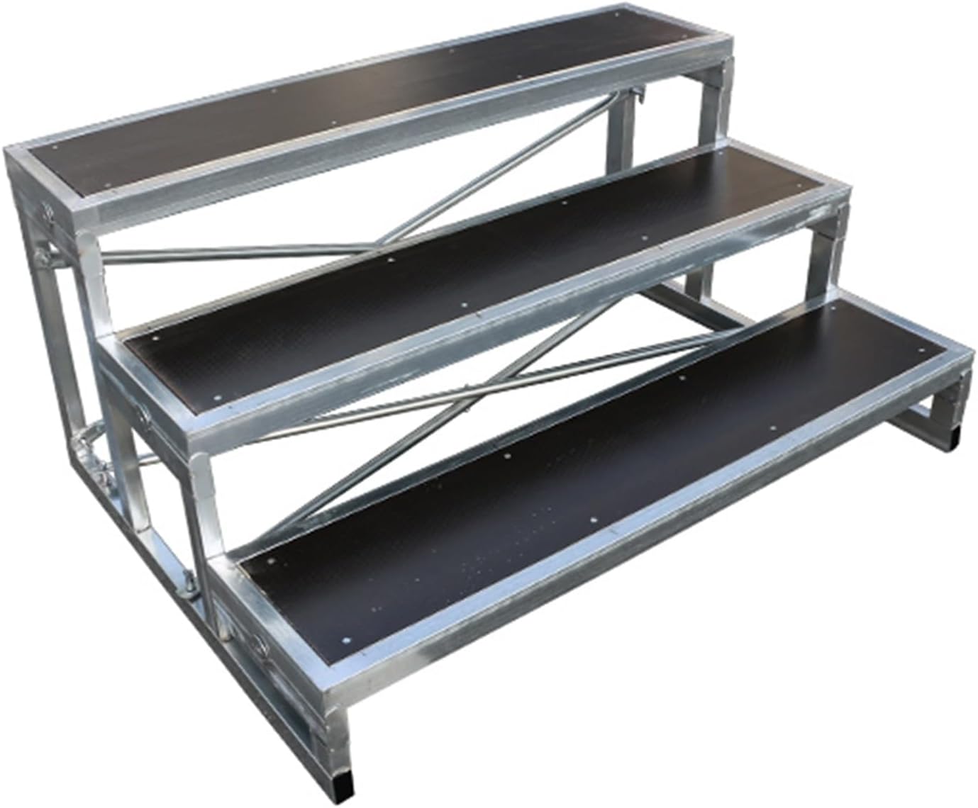 Choral Risers Choir Stairs Riser Platform Stage Anti Slip Singing Steps School Church Theater Concert,Heavy Duty 3-Tier Choir Stairs Platform, Anti-Slip Risers for Theatres & Concerts, Chora