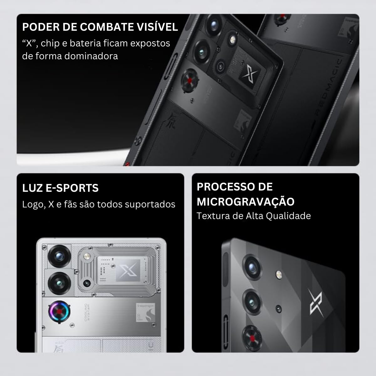 REDMAGIC 10 Pro 144Hz Gaming Phone, Smartphone Android 5G, 12GB