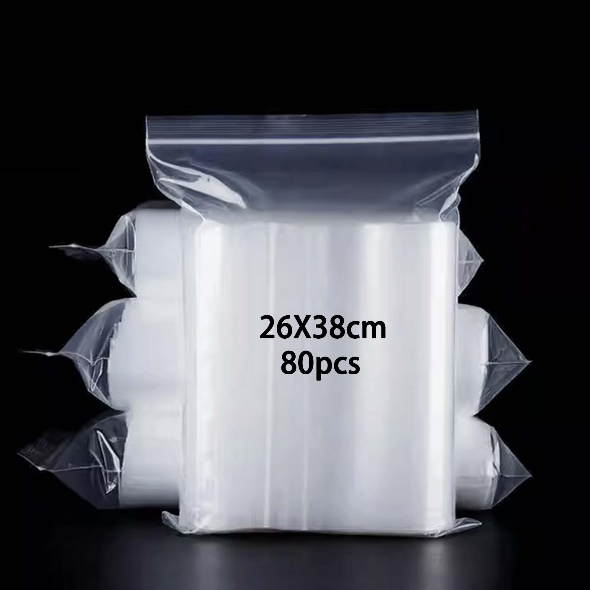 newlng 80piece Resealable Plastic Bags 26cm * 38cm Sealable Plastic Bags Clear Large Grip Seal Bag Suitable for Books Clothes Hats Scarves Shoes Travel Office Storage Sorting