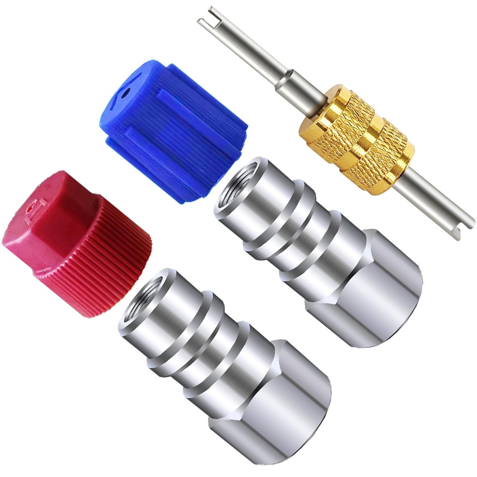 R12 To R134a Conversion Kit,1pair R12 To R134a Convert Adapters,R12 To R134a Adapter,R12 To 134a Adapter Fittings,R12 To R134a Conversion Kit For Car AC R12 Convert To R134a System