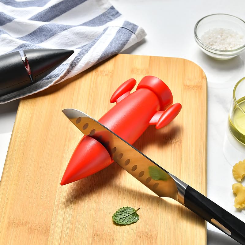 Knife Sharpener Rocket Shape Quick Manual Multi function Sharpening Stone