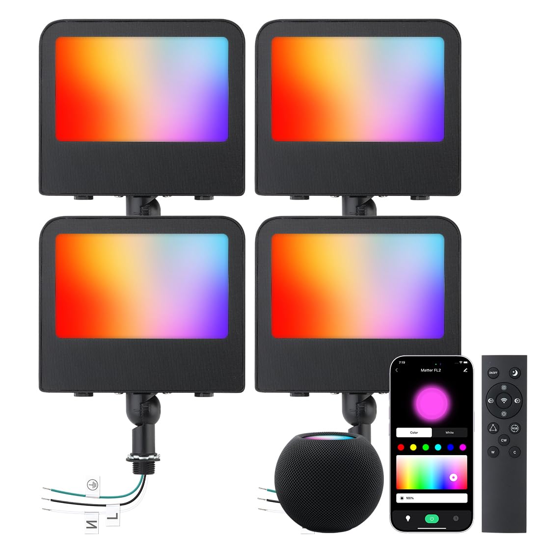 Kadision RGBCW Flood Light - Smart LED Lighting -10 Kadision RGBCW Flood Light - Smart LED Lighting -10