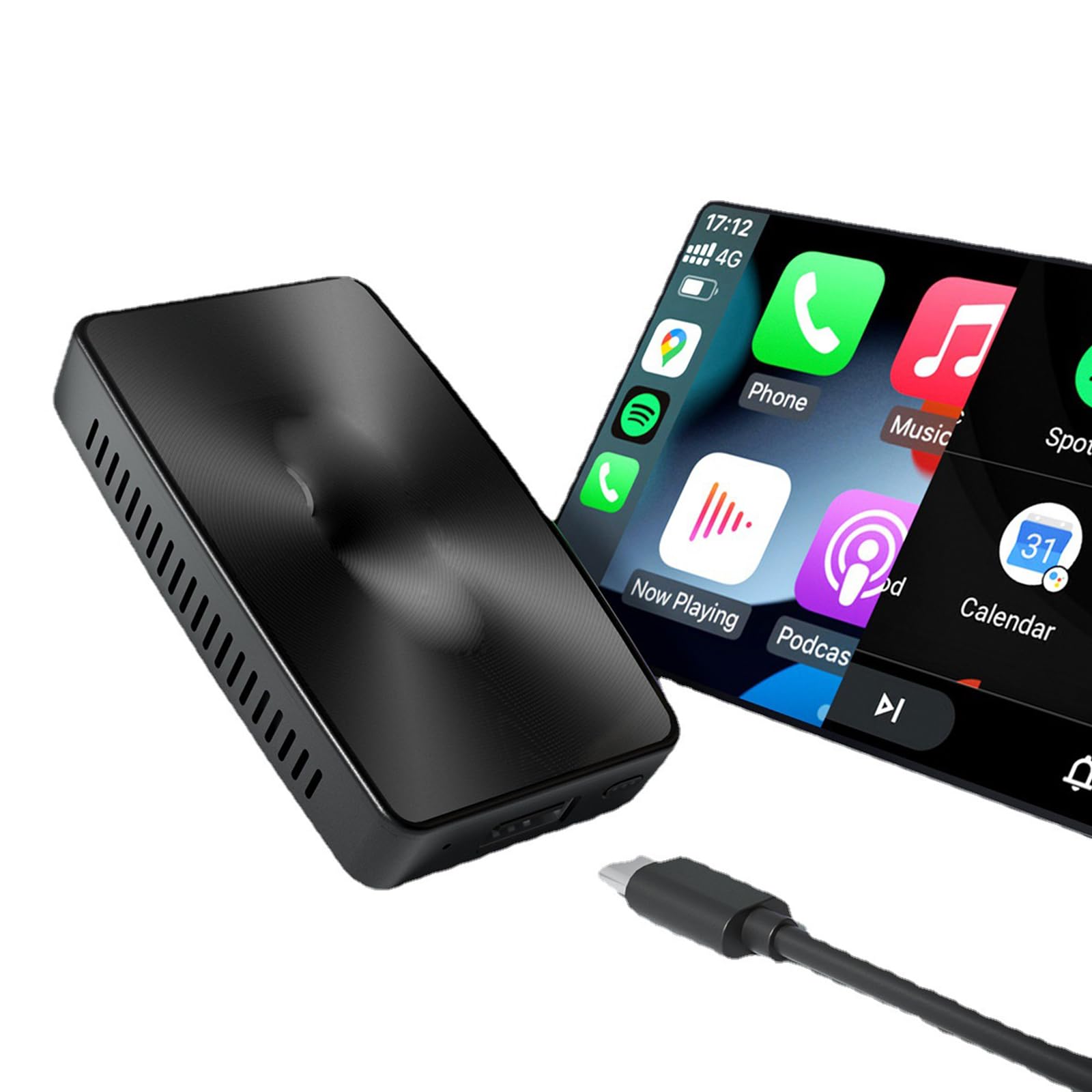 NALACAL U2-X Pro Wireless Android Auto Car Adapter, All-New User Experience with 2024 Upgrade, Easy Setup Direct Plug-in USB Adapter, No Delay Fast Connecting, Plug & Play