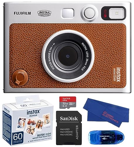 Fujifilm (xmtC) INSTAX Mini EVO nCubhCX^gJ (uE) Zbg INSTAX ~jtB60 (60B) SanDisk 32GB MicroSDHC[J[hȂ (5_)