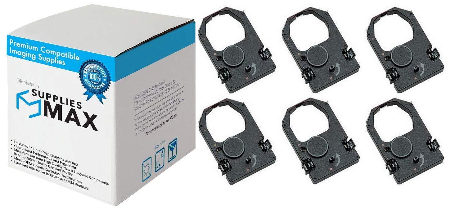 SuppliesMAX Compatible Replacement for NCR 7156/7158/7450/7452 Black Printer Ribbons (6/PK) (198145)