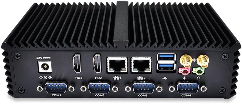 QOTOM-Q190G4-S01 2016 barebone mini pc J1900 Quad core 4 LAN 1080P Industrial computer