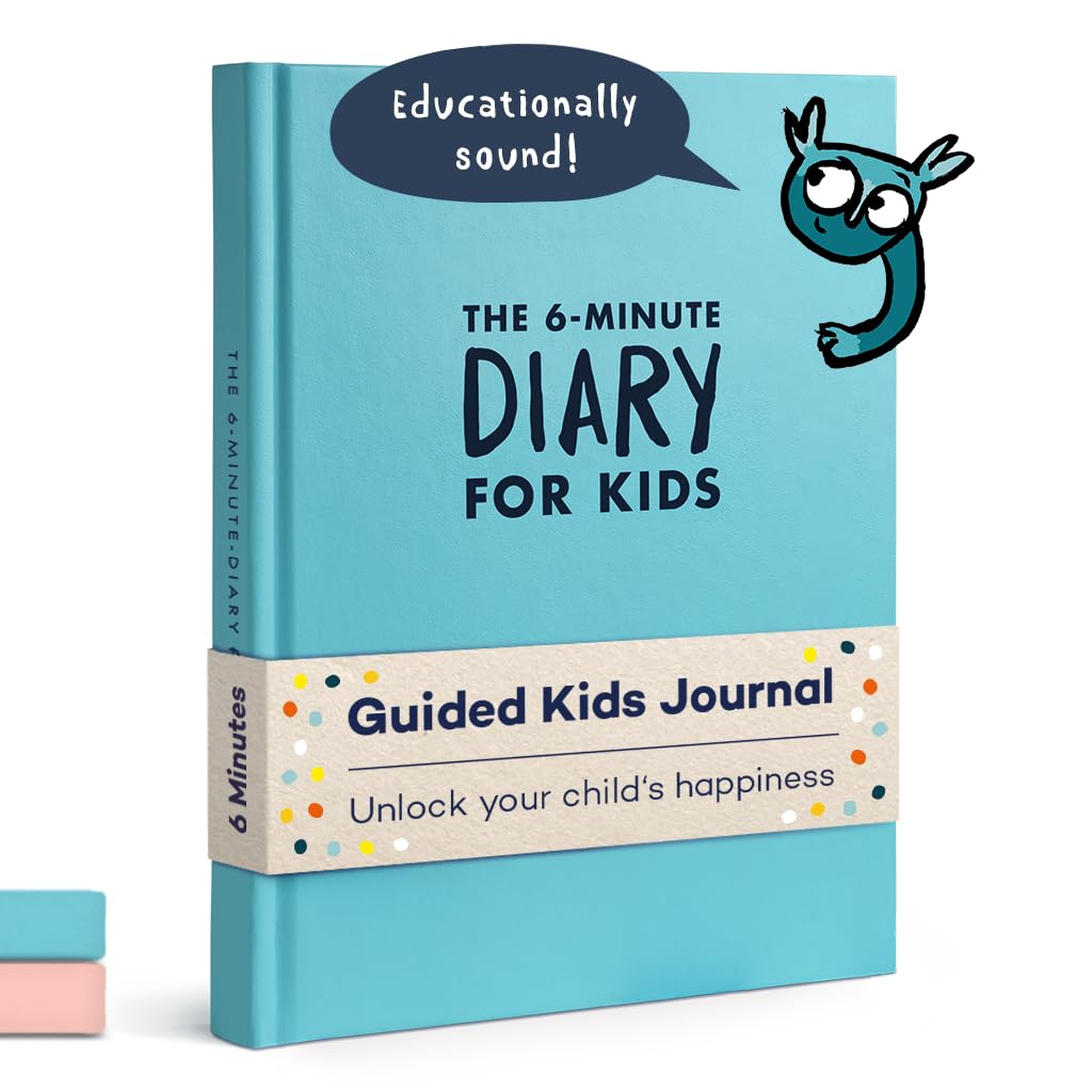 6-Minute Kids Diary – Journal for Kids 6-12 to Develop a Happy Self Mindfulness and Positive Habits – Kids Gratitude Journal for Girls & Boys