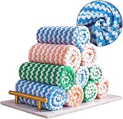 Kit Flanelas de Microfibra Multiuso Panos Reutilizáveis 25x25cm Alta Absorção Ideal para Casa, Cozinha, Banheiro e Automotivo (KIT COM 10 PANOS)