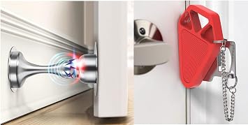 WINONLY Portable Travel Door Lock + 2 Pack Magnetic Door Stopper,Bundle