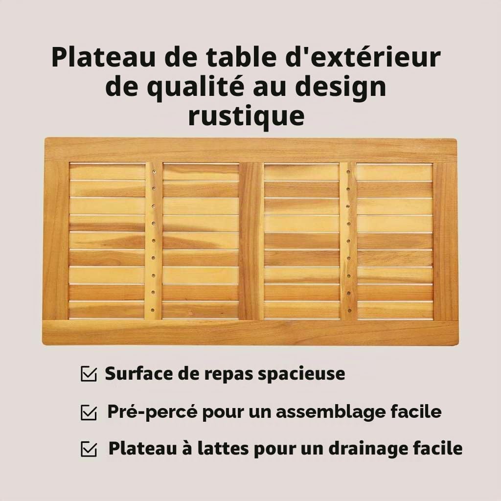 vidaXL Plateau de table Marron 100 x 50 x 2 cm Bois d'Acacia Massif, Table en bois d'acacia, surface lisse pour dîner, mobilier durable, design contemporain pour usage intérieur et extérieur, style la