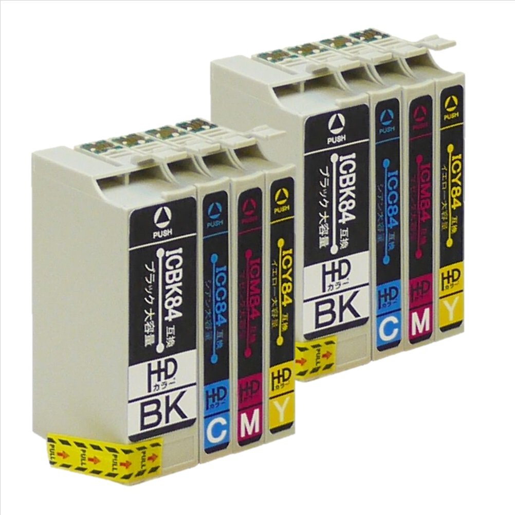 Amazon.co.jp: エプソン用 IC4CL84 互換インク 4色 ×2セット 顔料
