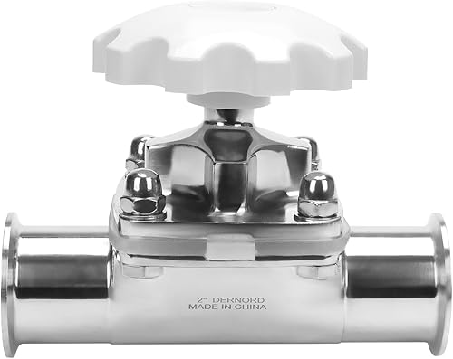 Vista 13 de DERNORD Válvula de diafragma sanitaria Sello de silicona Acero inoxidable 316L, 1.5 "Válvula de triple abrazadera (tubo de 3/4 pulgadas OD)
