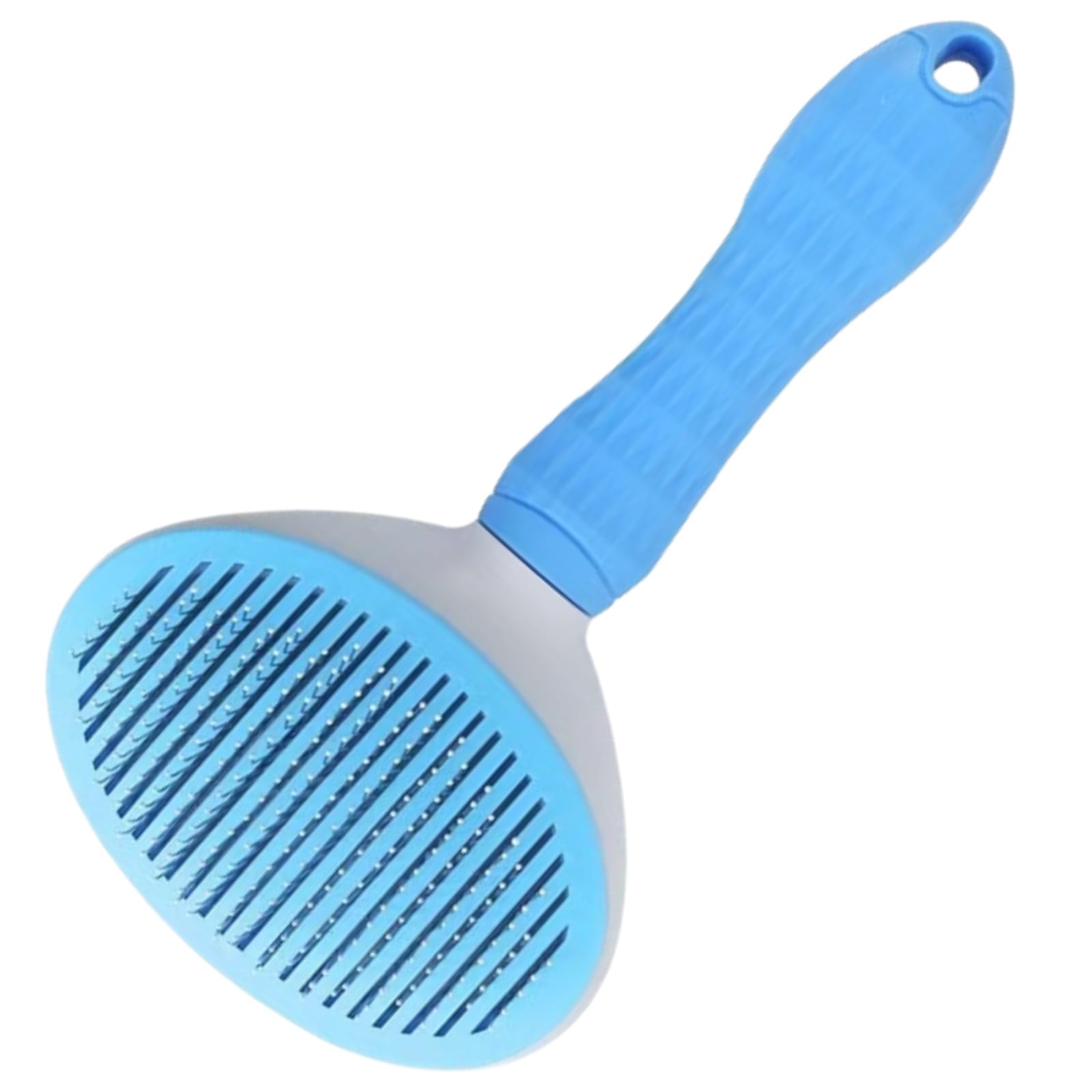 PanSukided Cat Self Cleaning Brush, Pet Grooming Brush for Cats and Dogs, Easy Clean for Long or Short Haired Cats, Blue