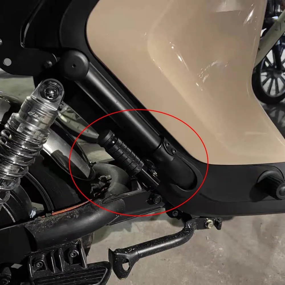 0.87-1.1" 22mm-28mm Pedane poggiapiedi pieghevoli universali per motociclette con morsetto per motocicli Ciclomotori Veicoli elettrici Scooter