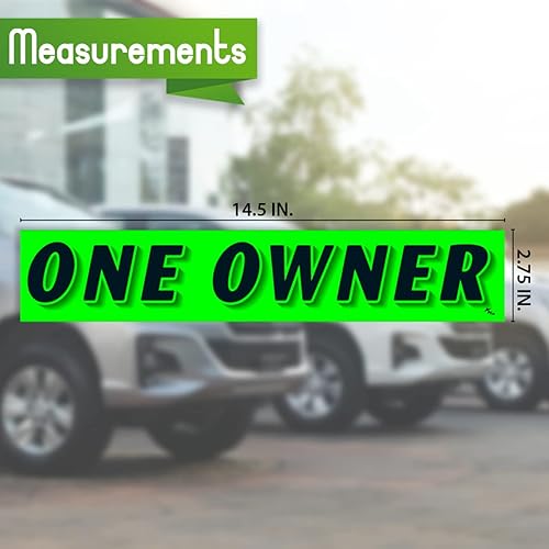 Miniatura 2 de Versa-Tags Calcomanías de eslogan de vinilo verde Chartreuse – Paquete de 12 para publicidad de parabrisas de concesionarios de automóviles,