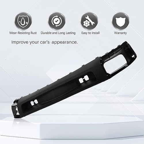 Miniatura 6 de CarPartsDepot deflector de aire de defensa delantera central texturizado con ranuras para remolque