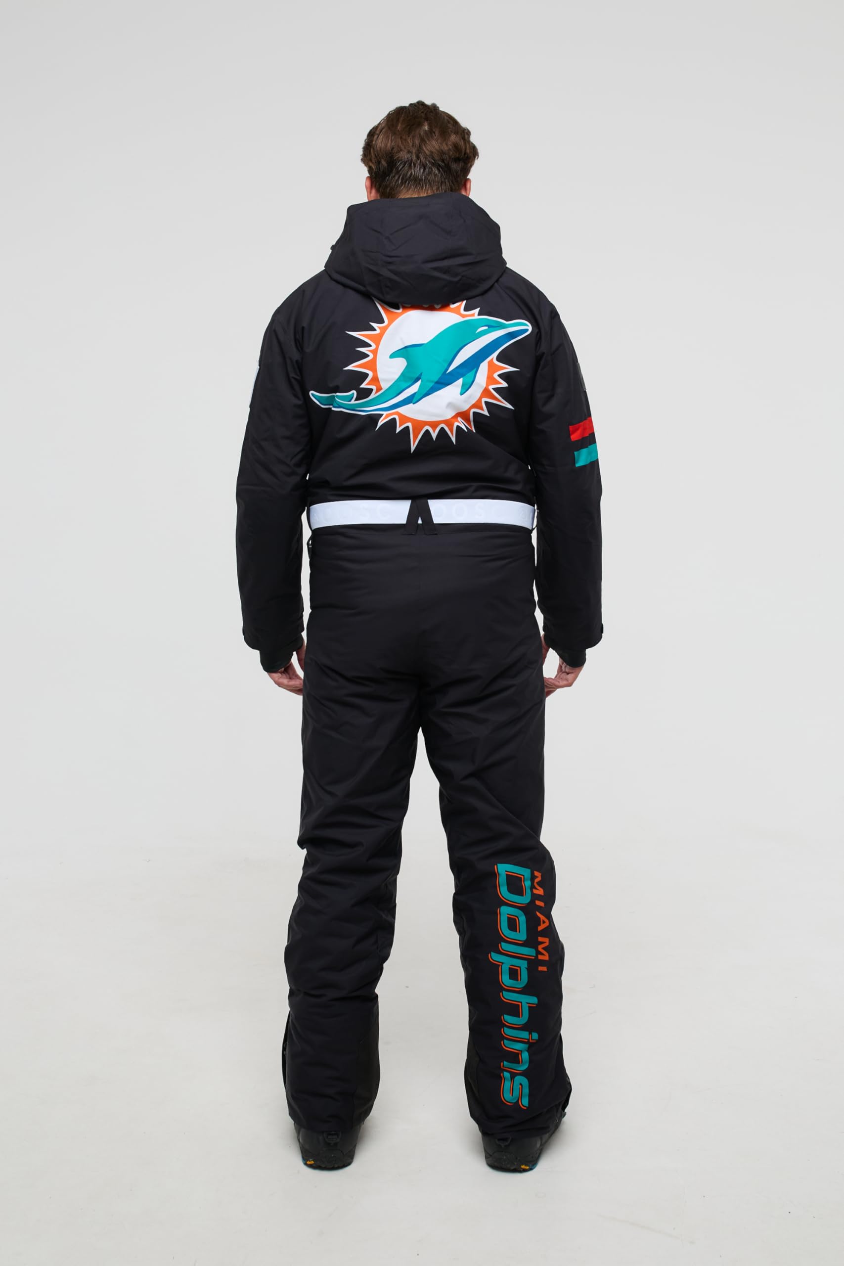 OOSC Miami Dolphins Ski Suit Tuta, Nero, L Uomo