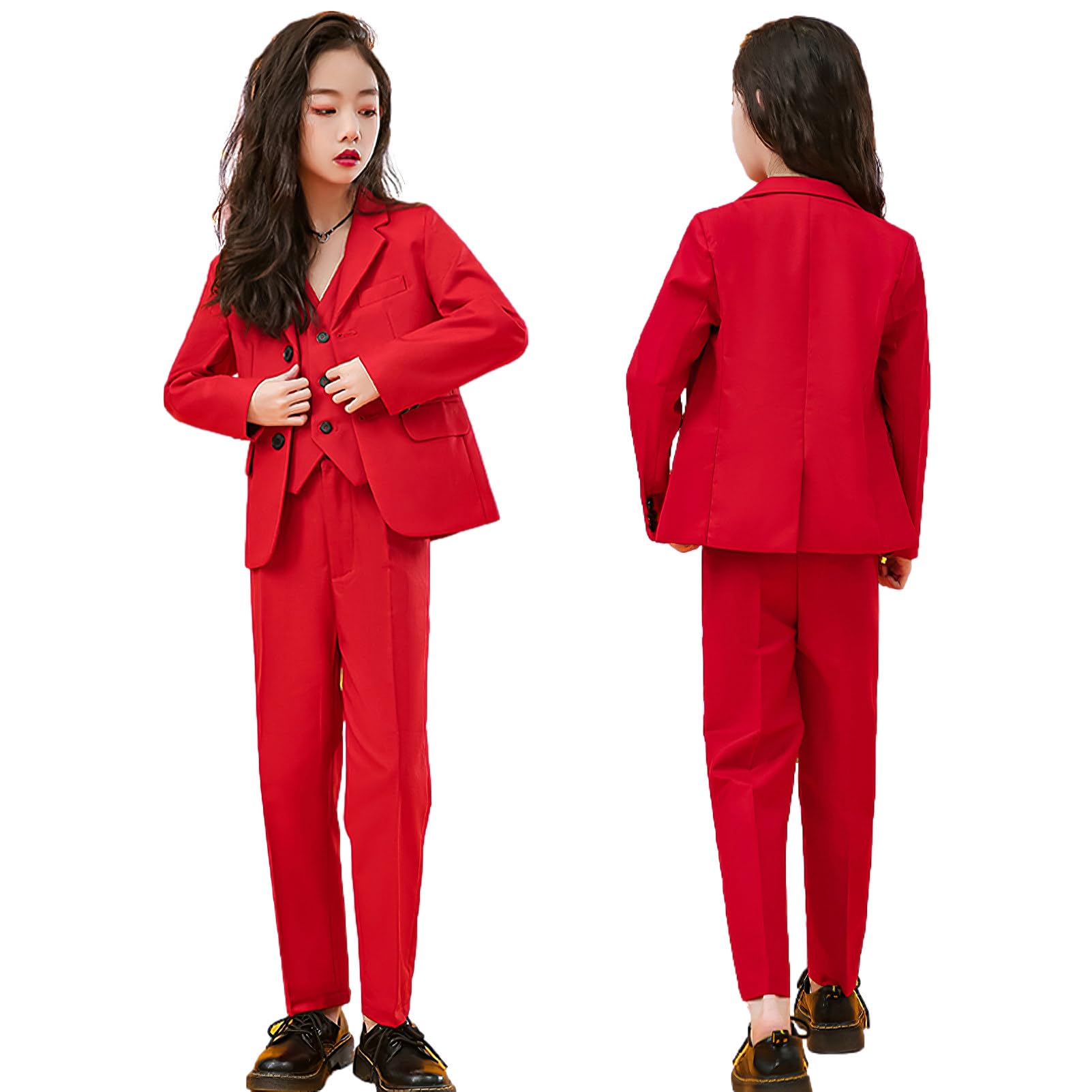 amropi Completo da Bambini Ragazzi 2 Pezzi Giacca Blazer e Pantaloni Abito da Cerimonia Abbigliamento Set per 2-12 Anni