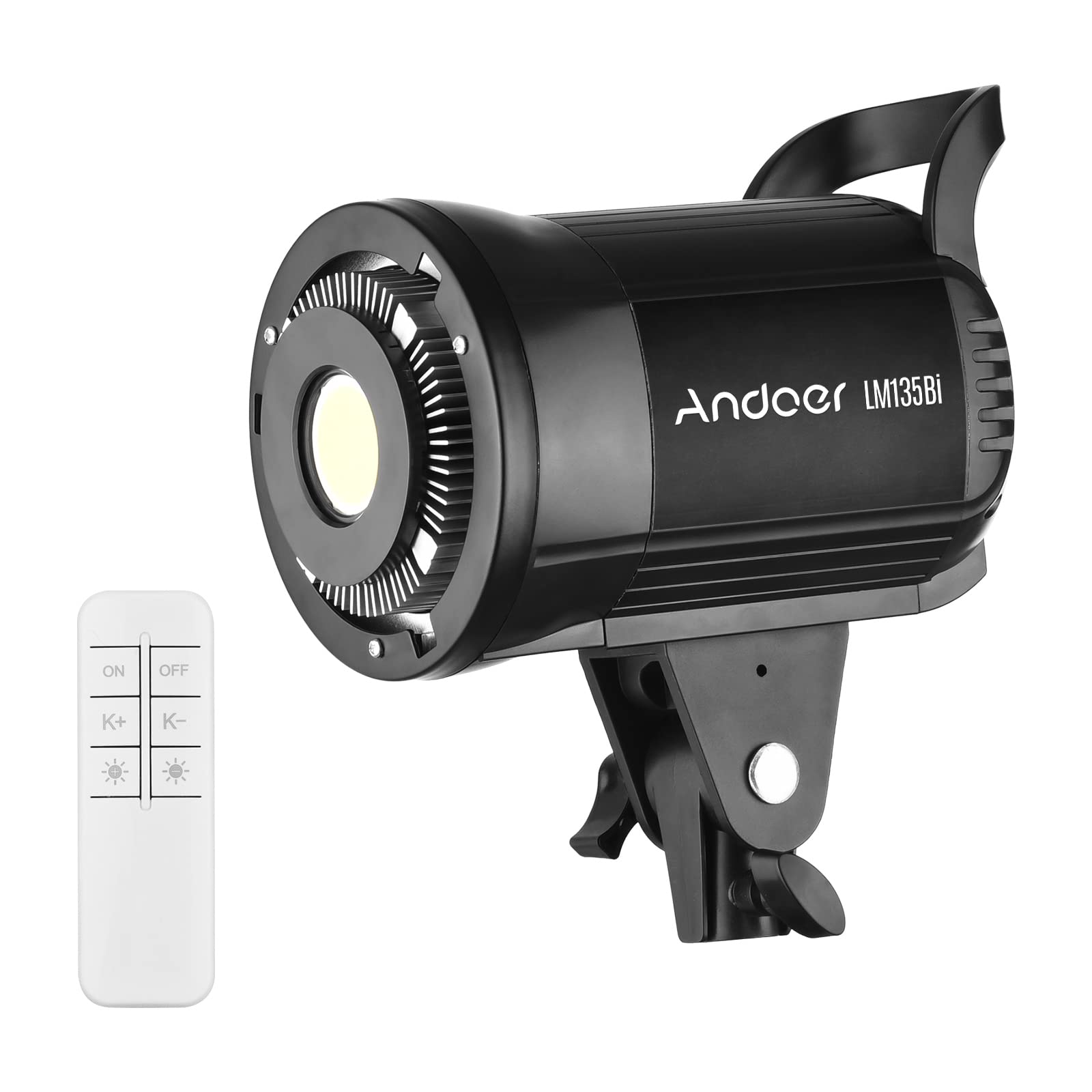 AlisaLM135Bi Portable LED Photography Fill Light 135W Studio Video Light 3000K-5600K Dimmable Bowens Mount Continuous Light with Remote Control for Product Portrait Wedding Photography Live