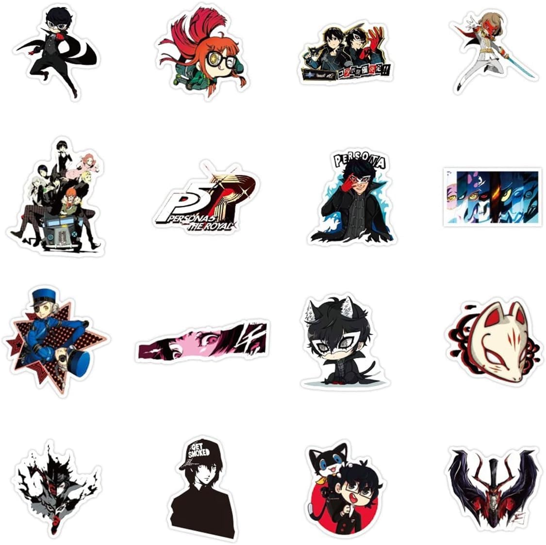 Amazon.co.jp: 50枚入 ステッカーセット ペルソナ シールテープ 貼り紙