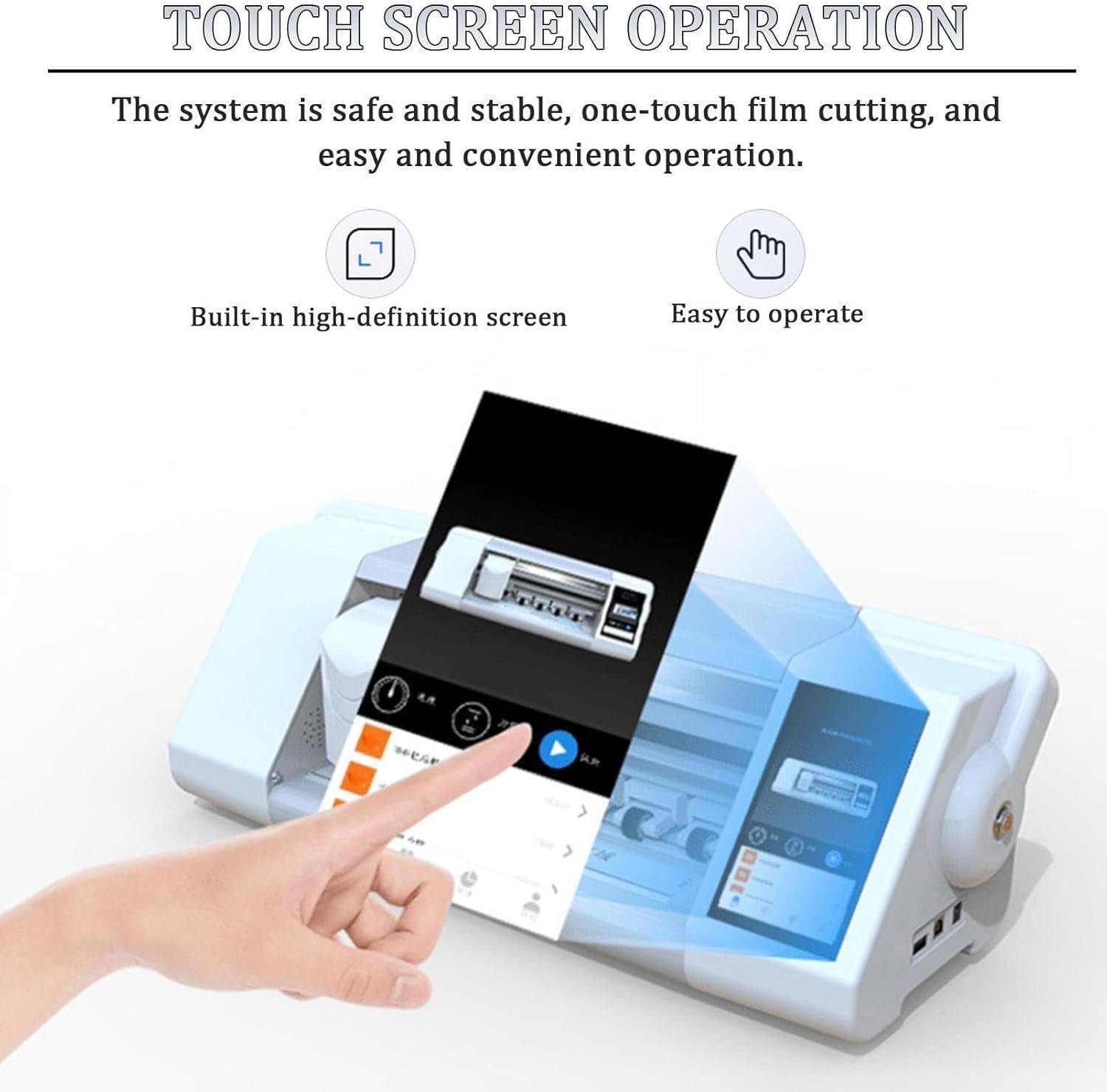 Macchina da Taglio per pellicole idrogel Touch Screen da 5,5", taglierina Automatica per pellicole idrogel, Adatta per Tablet, Smartphone, Orologi e Tablet Edge.