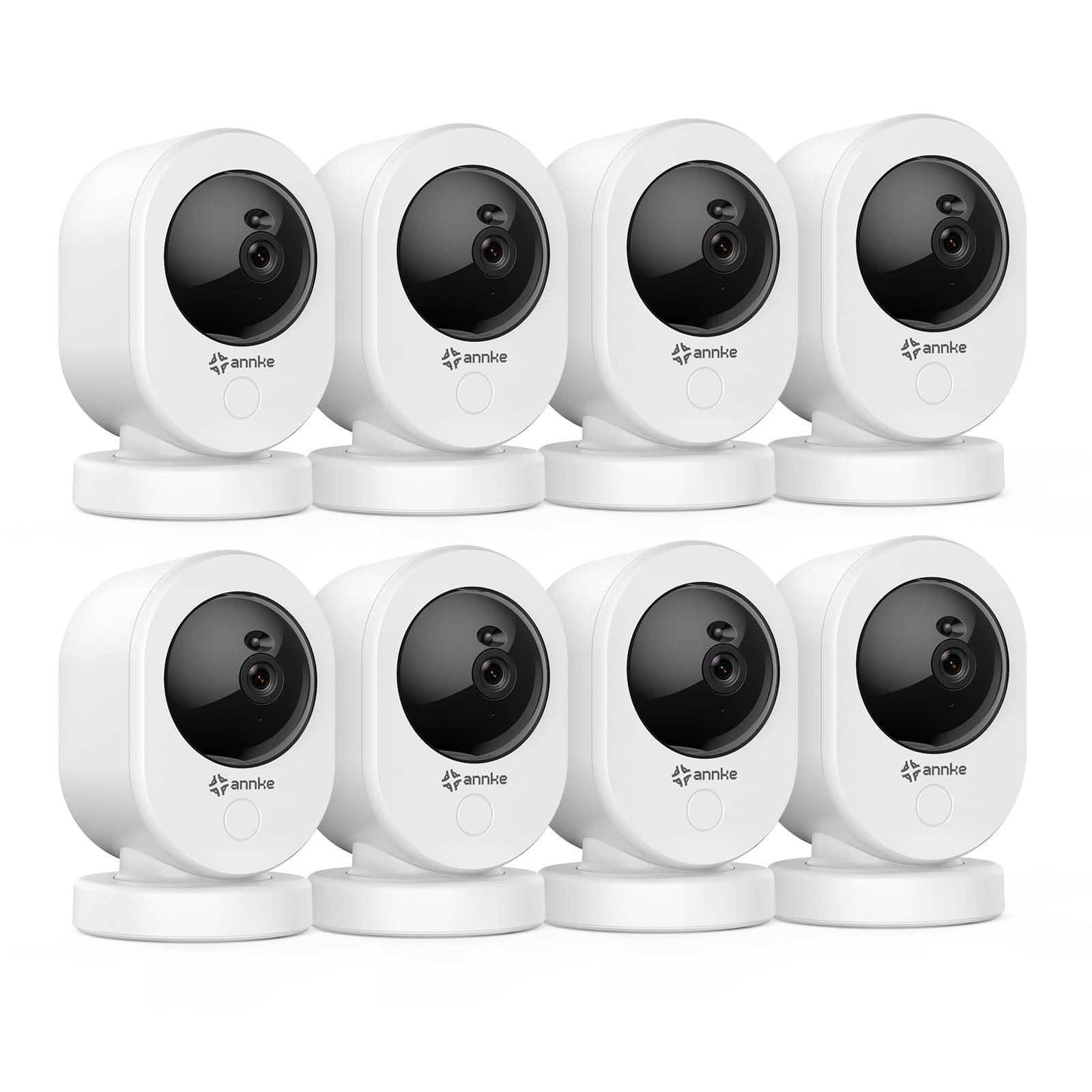ANNKE Kamera do monitoringu 4K WLAN do wnętrz, 8 MP 2,4/5 GHz WLAN noktowizor, kamera dla psów, wykrywanie ruchu, 2-drożne audio, chmura i pamięć na karty SD, dla niemowląt / zwierząt domowych, Reno